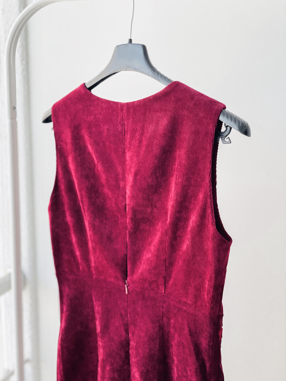 Сарафан QE 1324/11 бордовий вельвет бордовий, XL