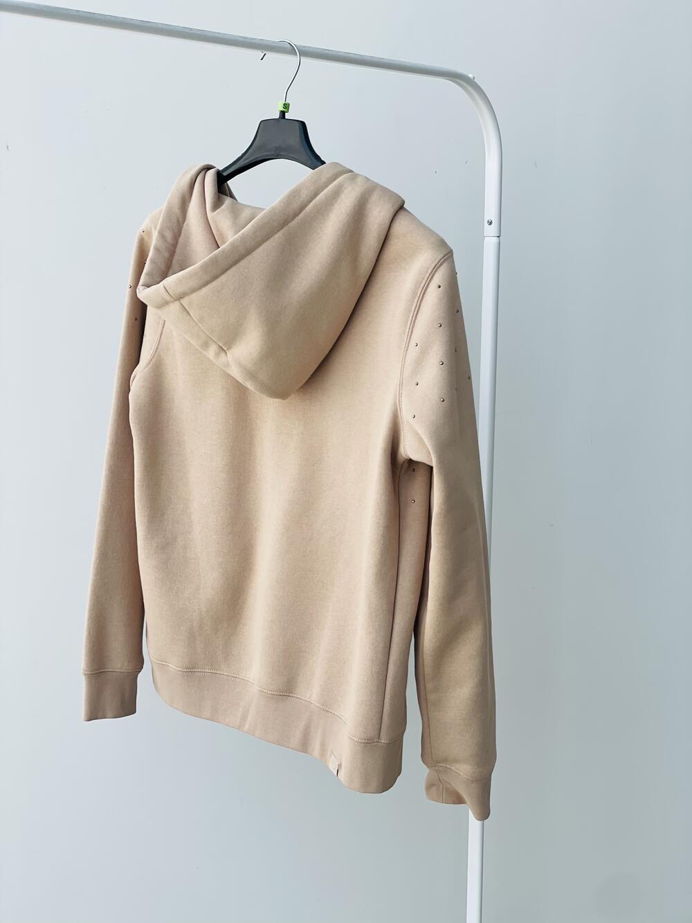 Світшот LC B-Sparkle з капюшоном на футері халітени бежевий, XL