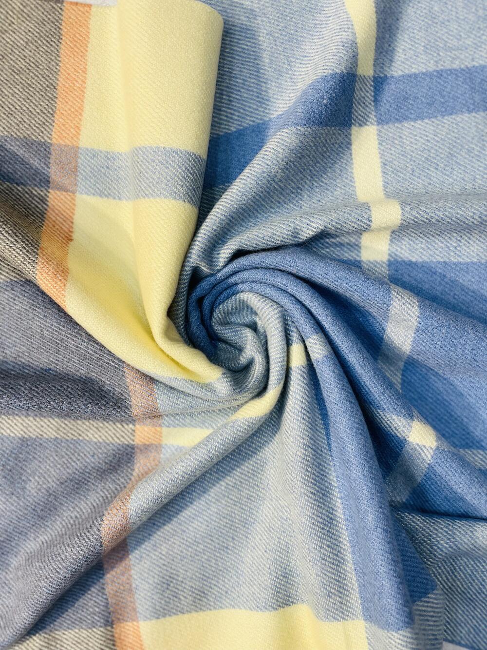 Палантин 22461 Керін кашемір рудий/молоко/зелений