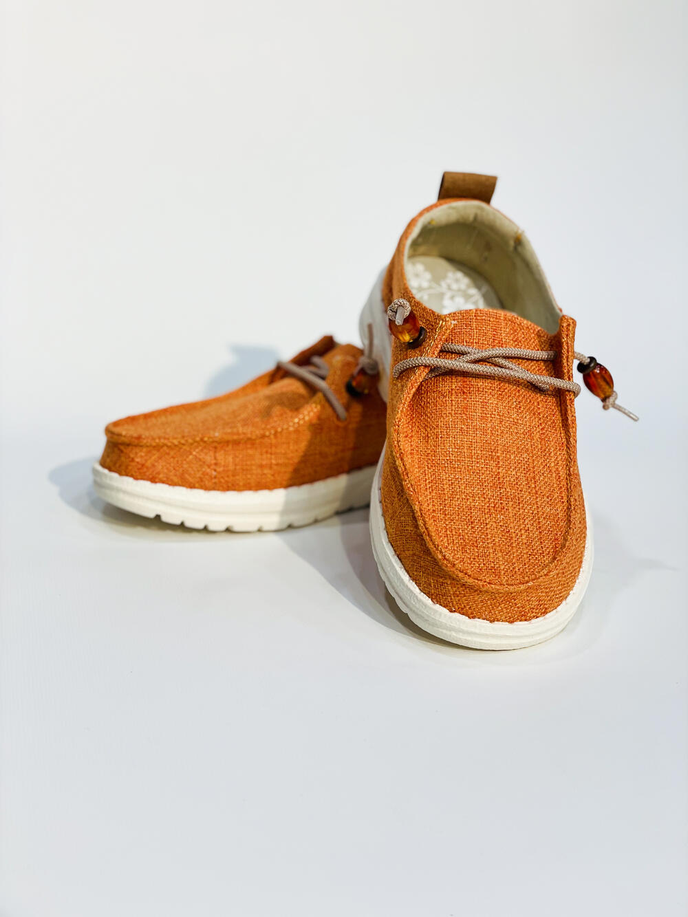 Мокасини жіночі  BORA SHINE TERRACOTA 30-5 текстильні літо теракотовий, 38