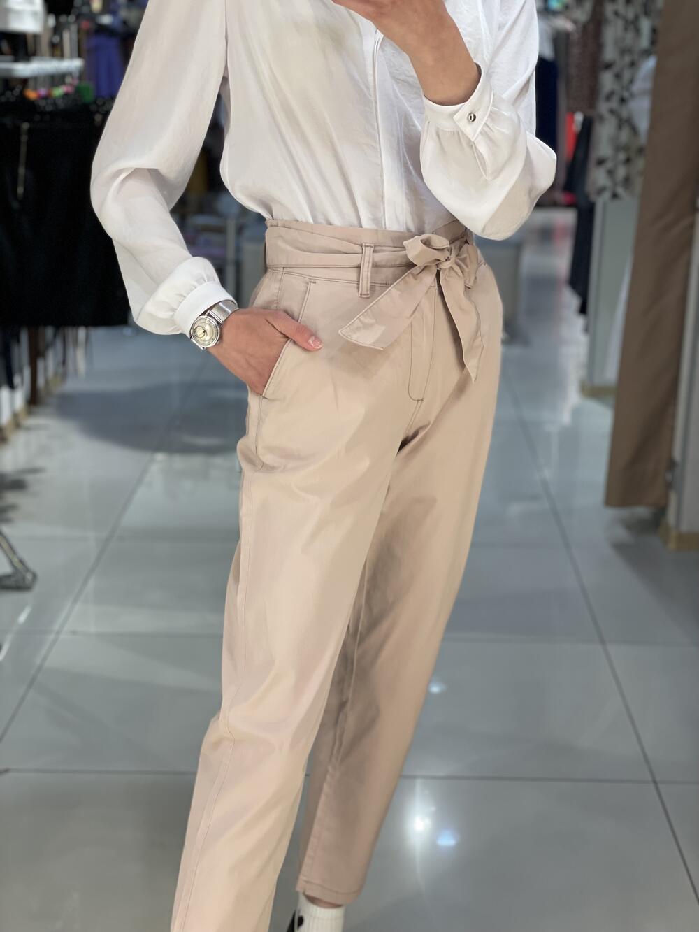 Брюки LK L07236 R-ROSE котон пудровий, S