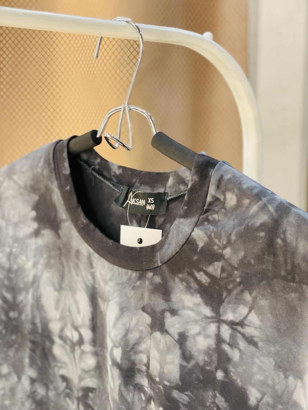 Костюм LL 2329 з шортами трикотаж тай-дай т.сірий, 40/XS