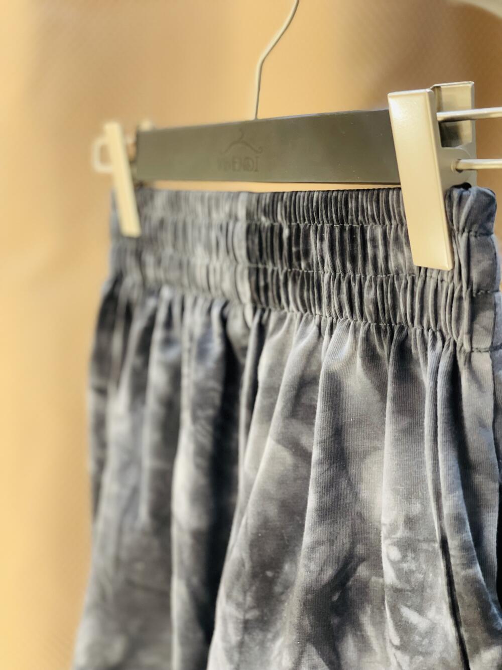 Костюм LL 2329 з шортами трикотаж тай-дай т.сірий, 40/XS