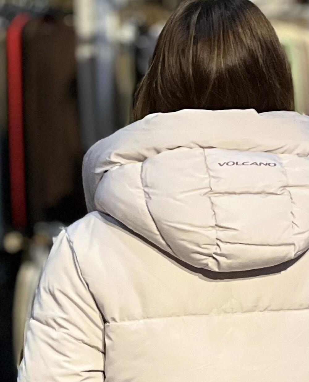 Пальто-пуховик LJ L22287 J-OLI стьобане подовжене зима молочний, L