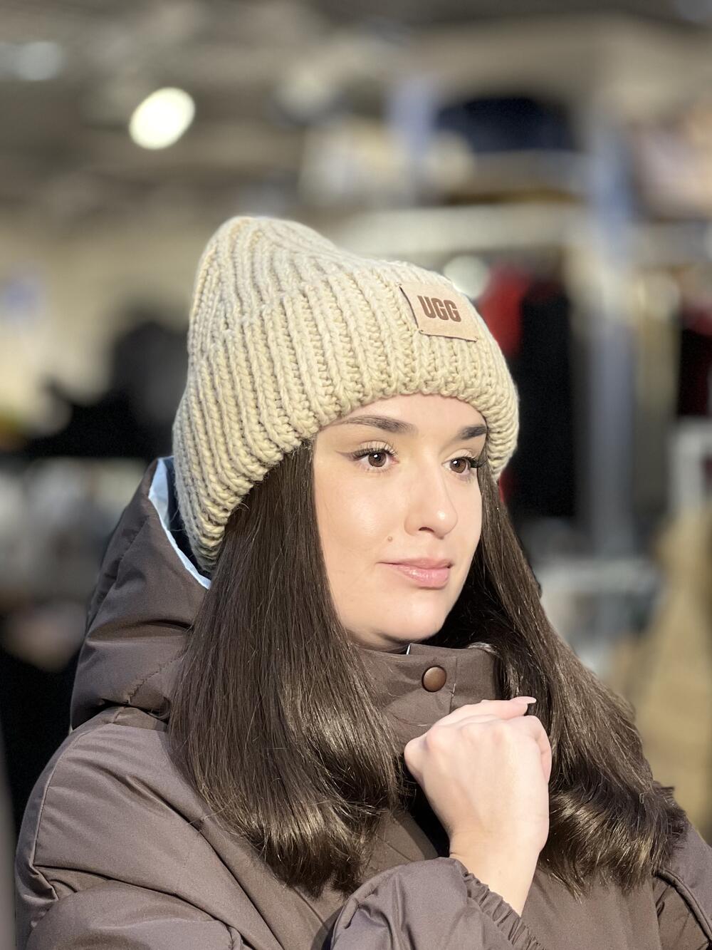 Шапка ATL КРАШ Бренд бежевий