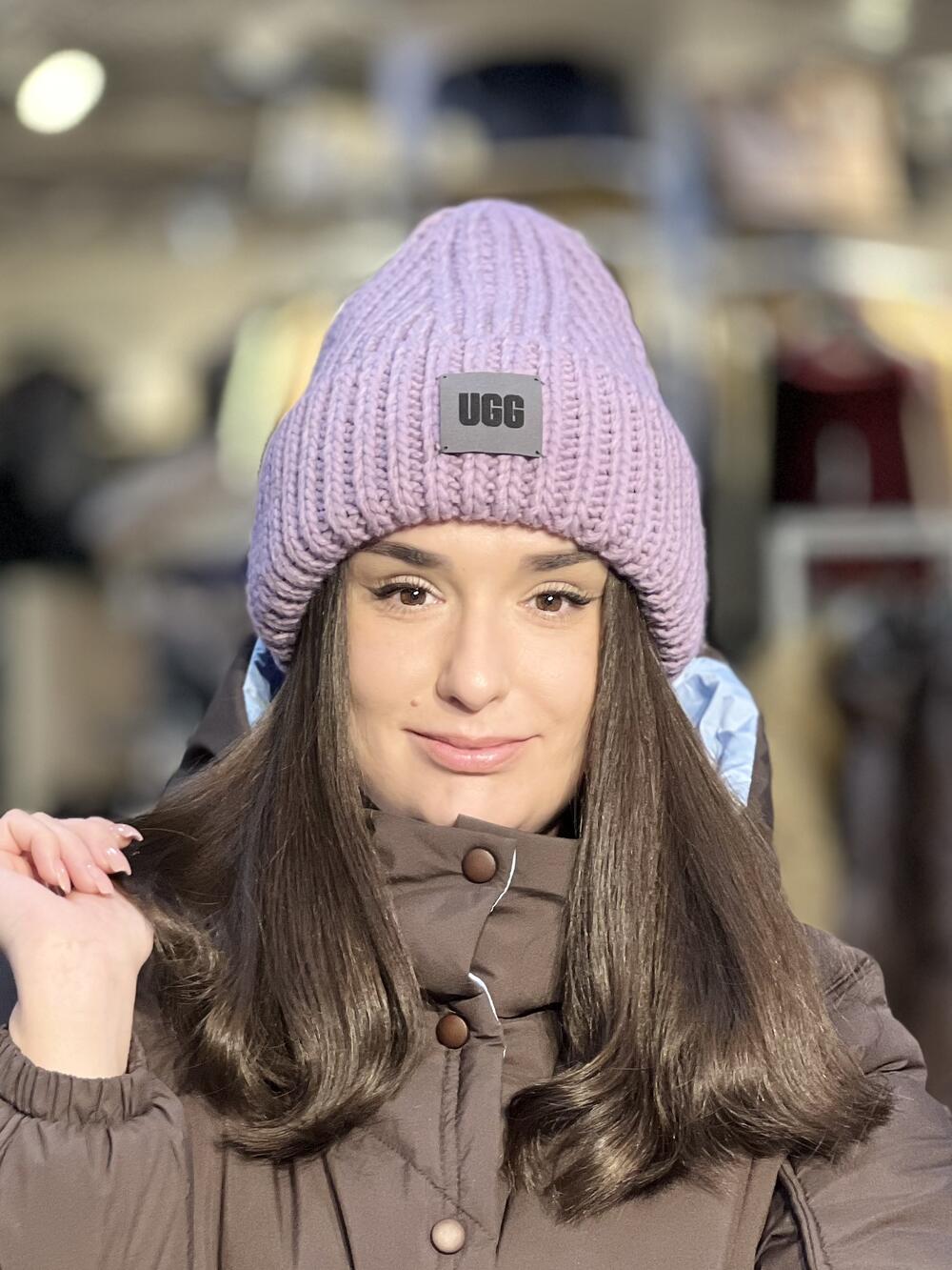 Шапка ATL КРАШ Бренд бузковий