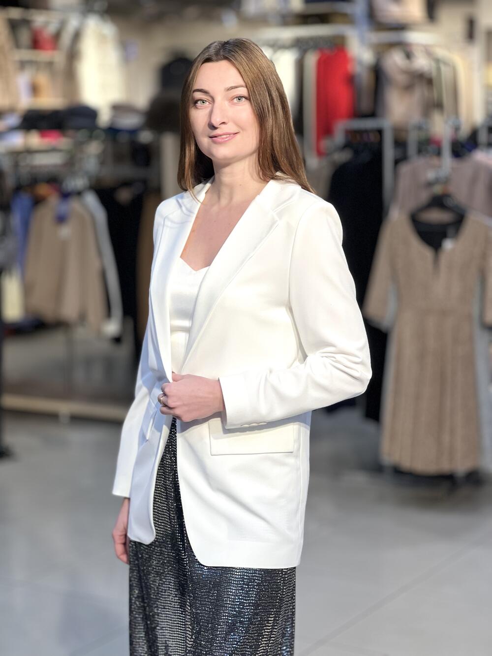 Жакет R@Y Ж-11 тіар прямий крем, 42/S