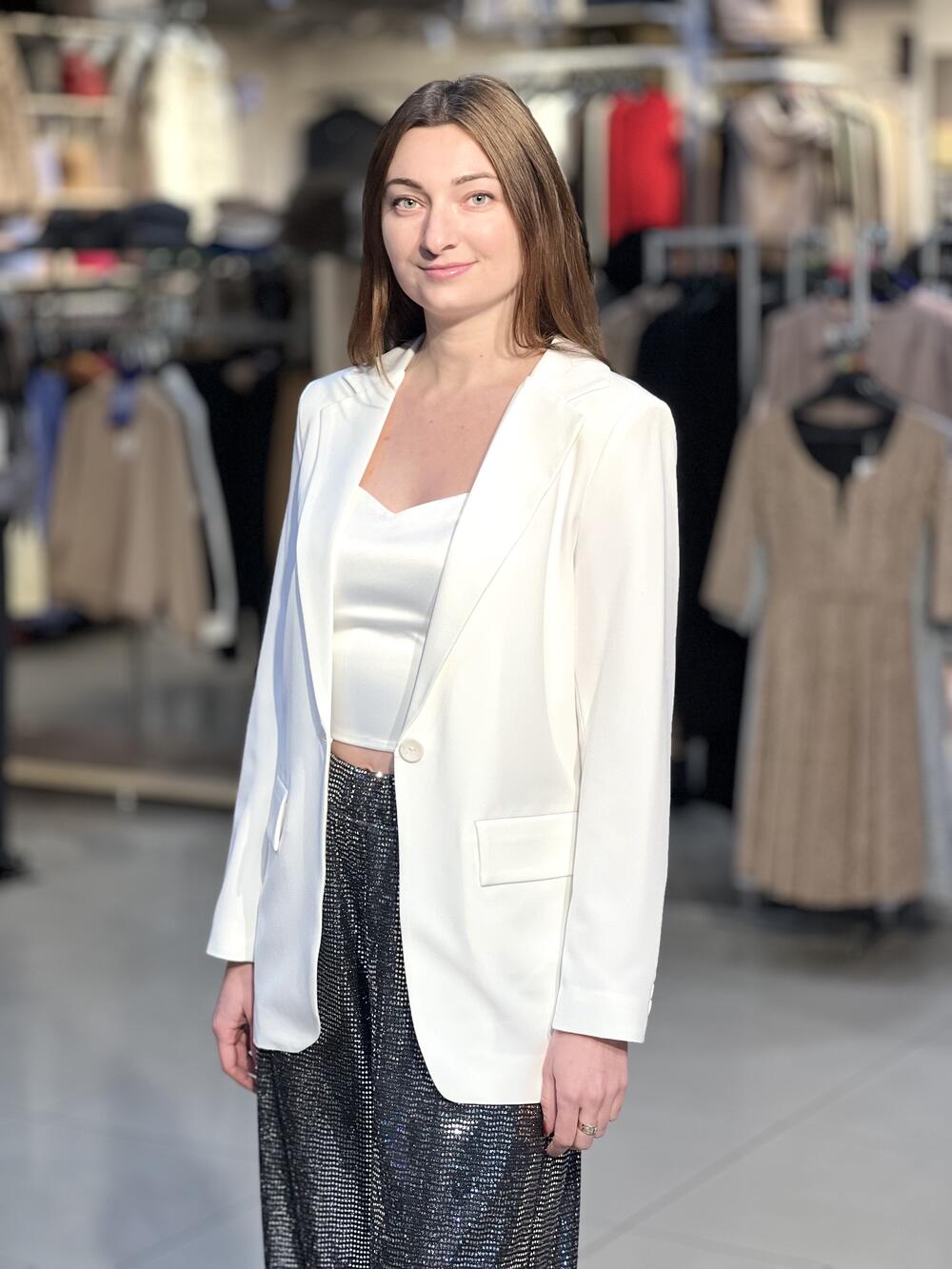 Жакет R@Y Ж-11 тіар прямий крем, 42/S