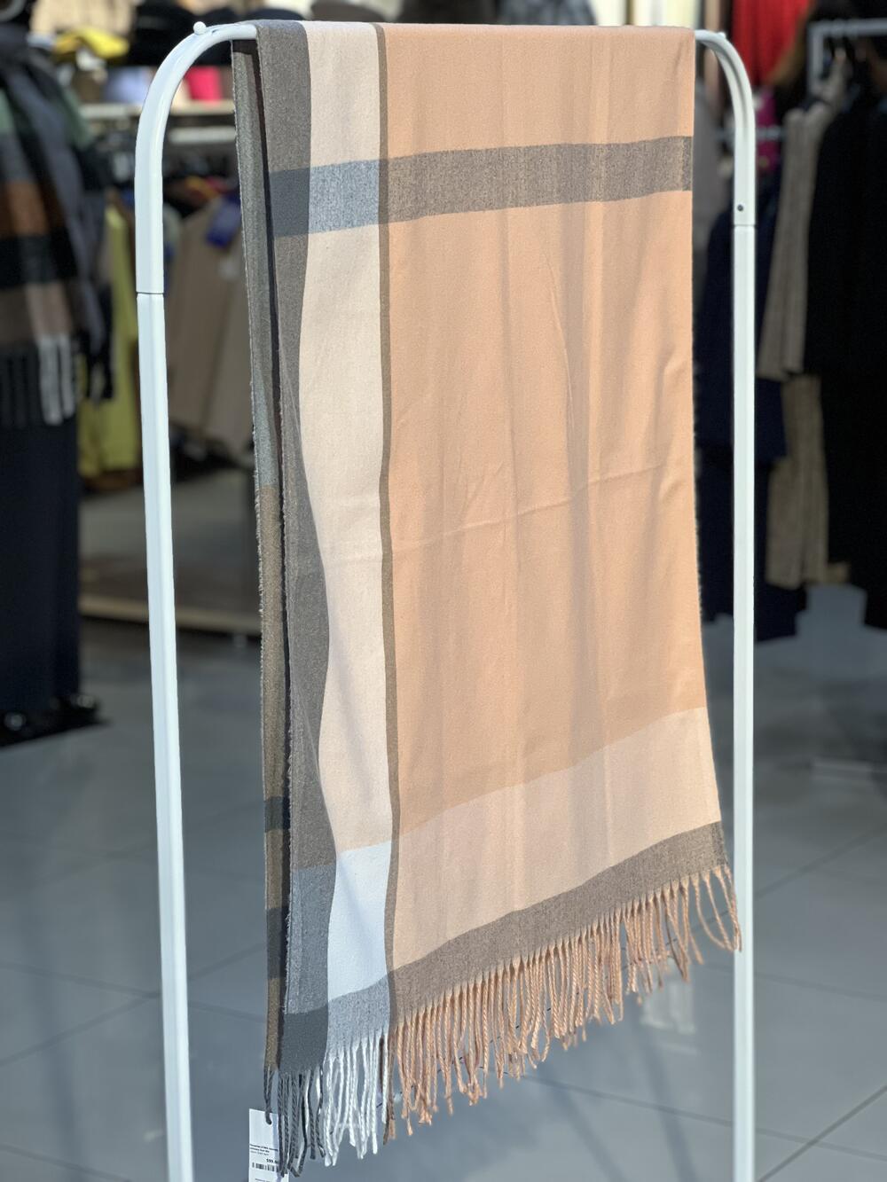 Палантин АГАВА кашемір клітинка 