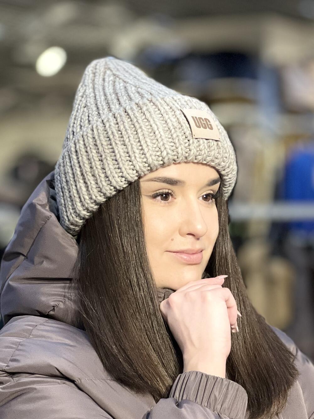 Шапка ATL КРАШ Бренд капучино