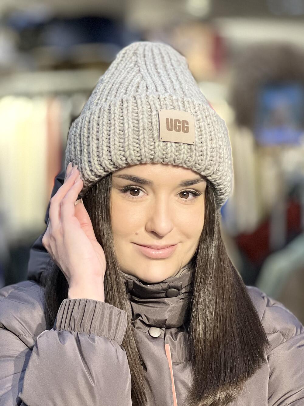 Шапка ATL КРАШ Бренд капучино