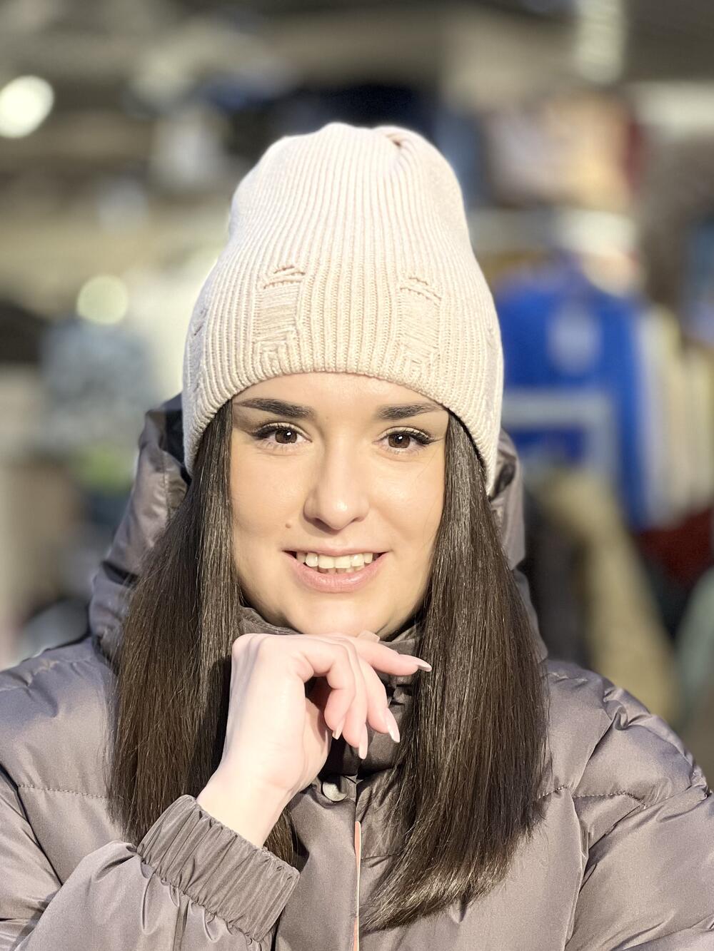 Шапка Malisa ХАЙП дірки св.бежевий