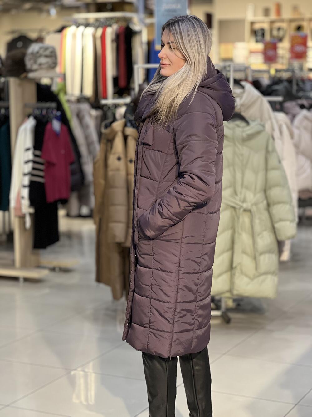 Пальто QE Вероніка ammy зима амарант, 44