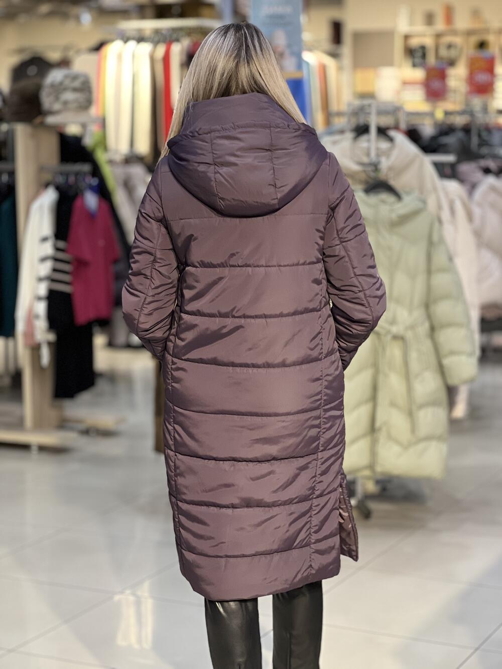 Пальто QE Вероніка ammy зима амарант, 44