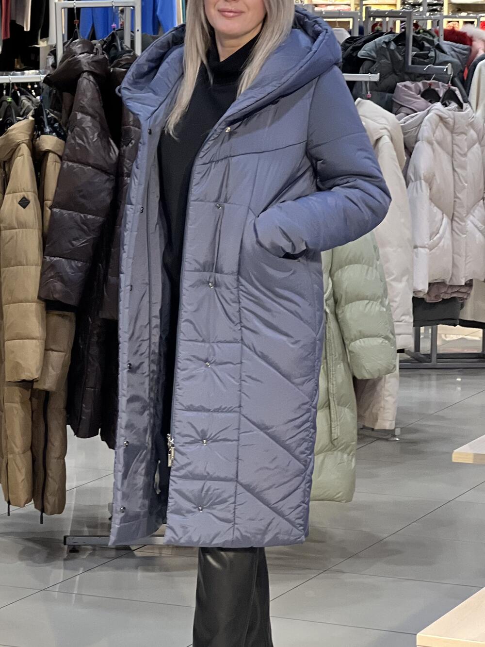 Пальто QE Сіера меланж джинс, 42