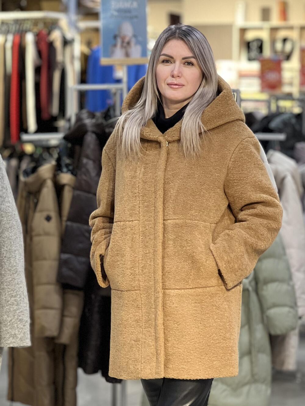 Шуба QE VB M-137/336 екохутро кемел, 48