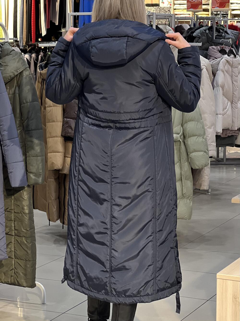 Пальто QC Ori Кенді диагональ парка зима т.синій, 46