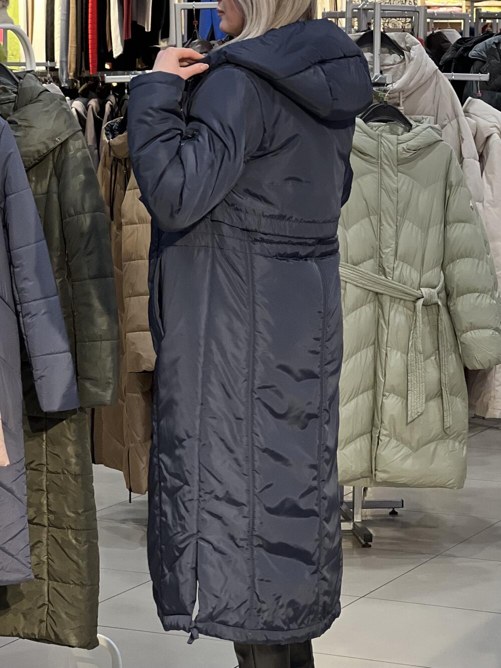 Пальто QC Ori Кенді диагональ парка зима т.синій, 46