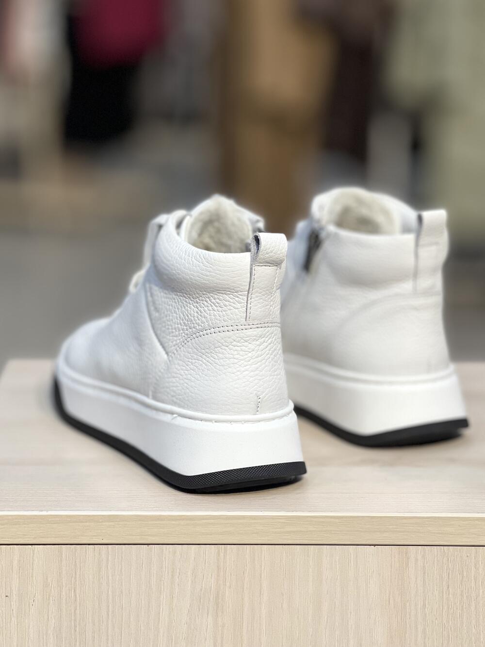 Черевики LF 8105 натуральна шкіра вовна зима білий, 39