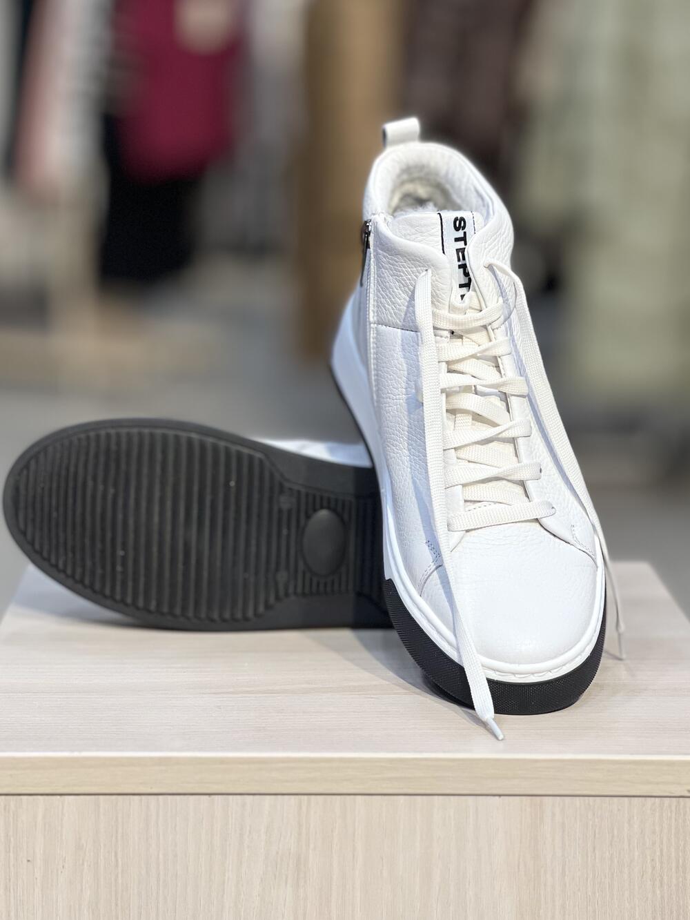 Черевики LF 8105 натуральна шкіра вовна зима білий, 37