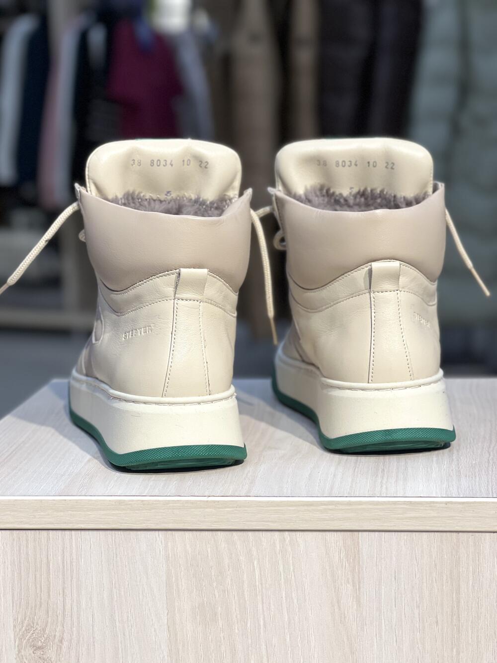 Черевики LF 8034 натуральна шкіра вовна зима бежевий, 38