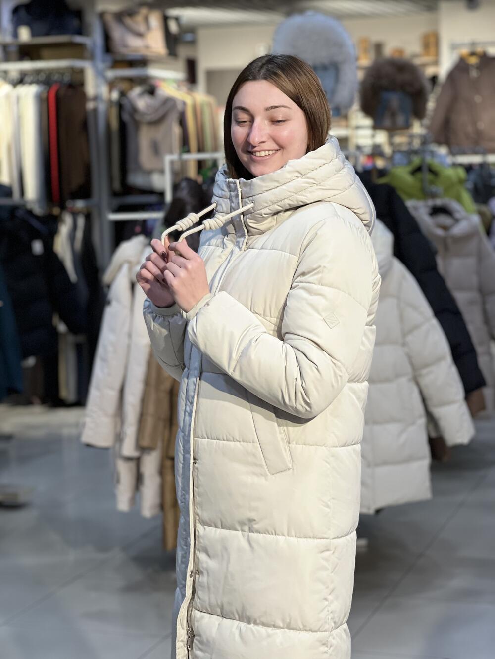 Пальто LF L22367 J-SKADI стьобане довге 