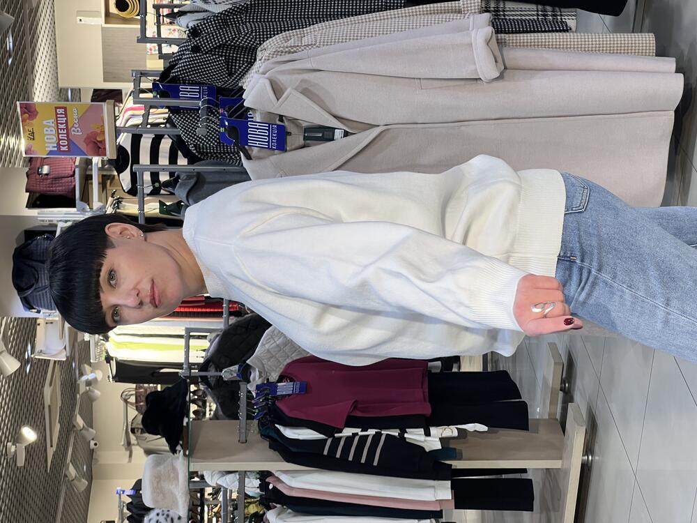 Джемпер LM 2798 оверсайз молочний, уніка 1(42-46)