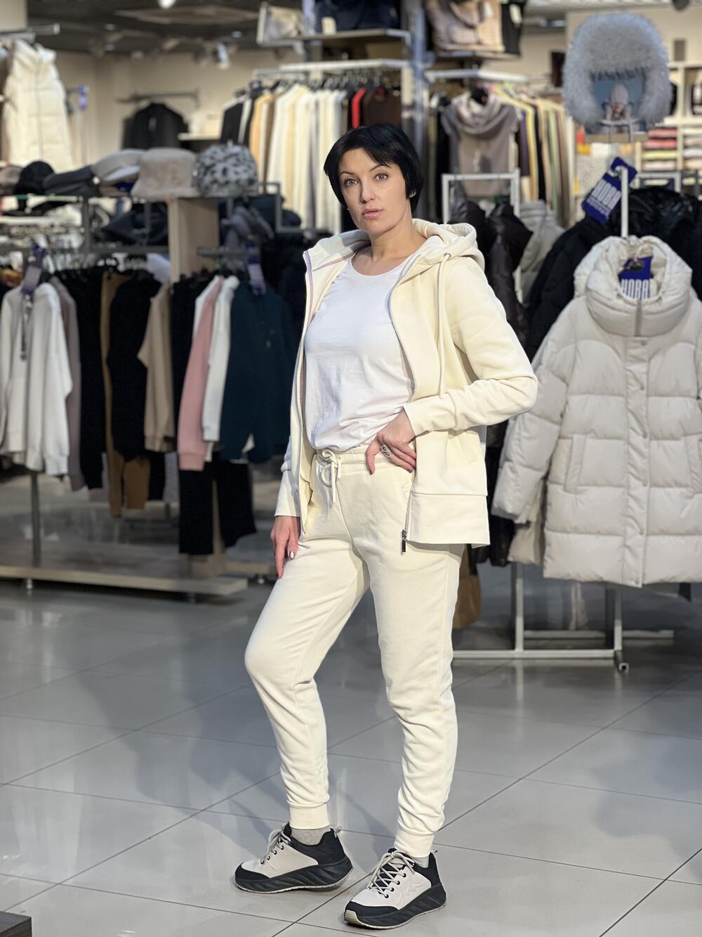 Брюки спортивні LH N-ALIS котон молочний, M