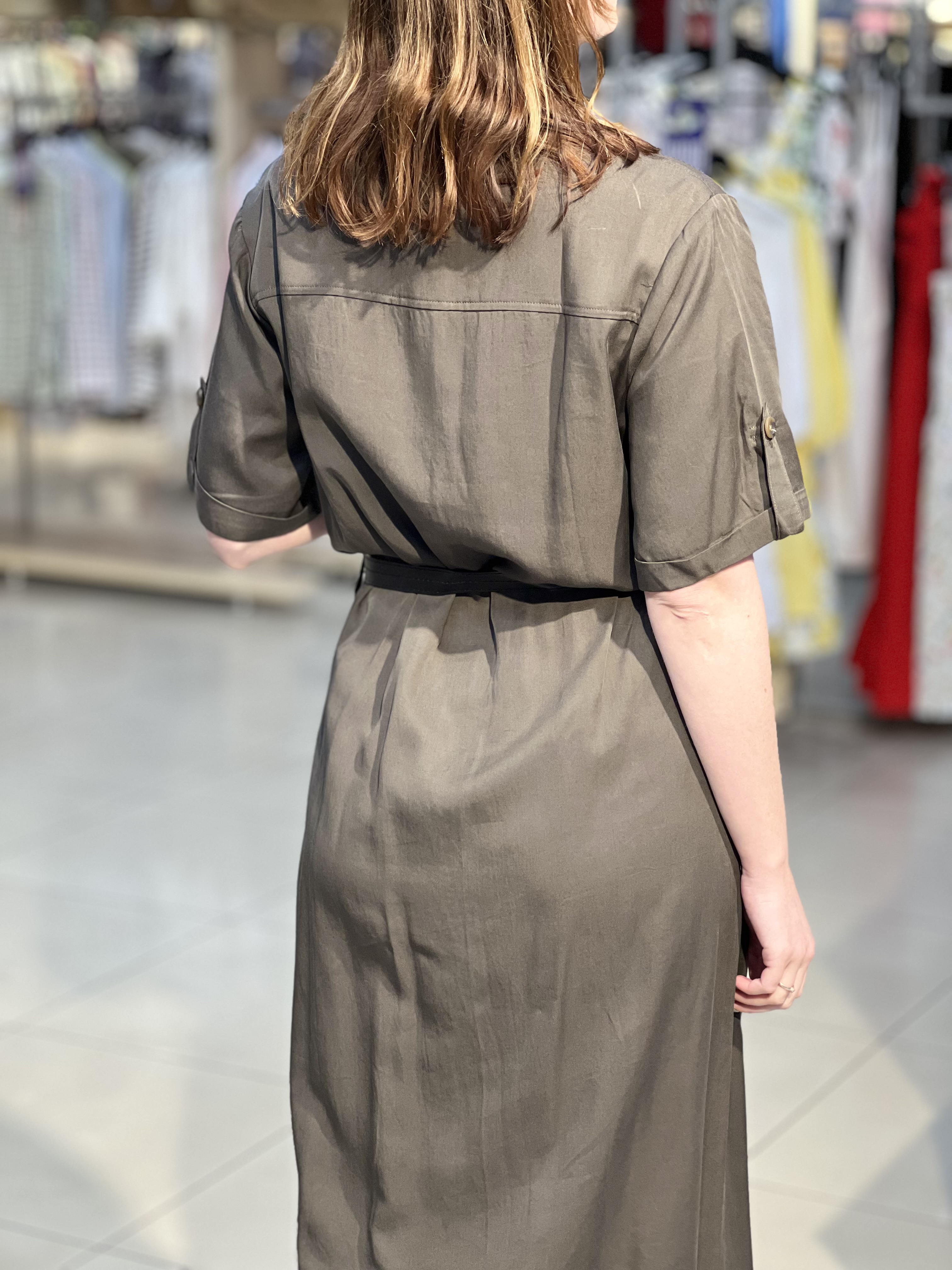 Сукня LO L08386 G-HANA к/р сафарі хакі, XL