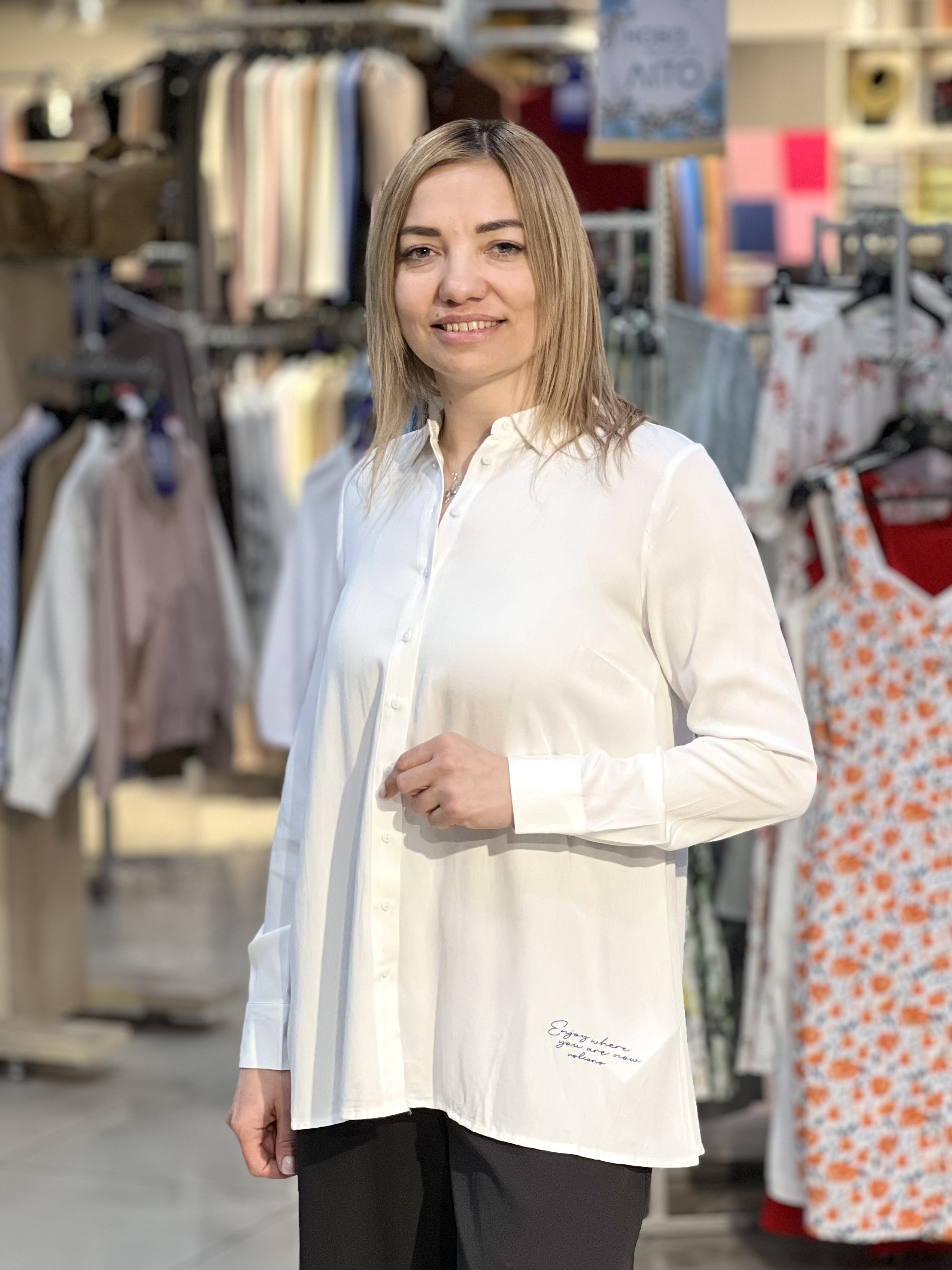 Сорочка LK L09347 K-EMMA д/р з вишивкою білий, XL