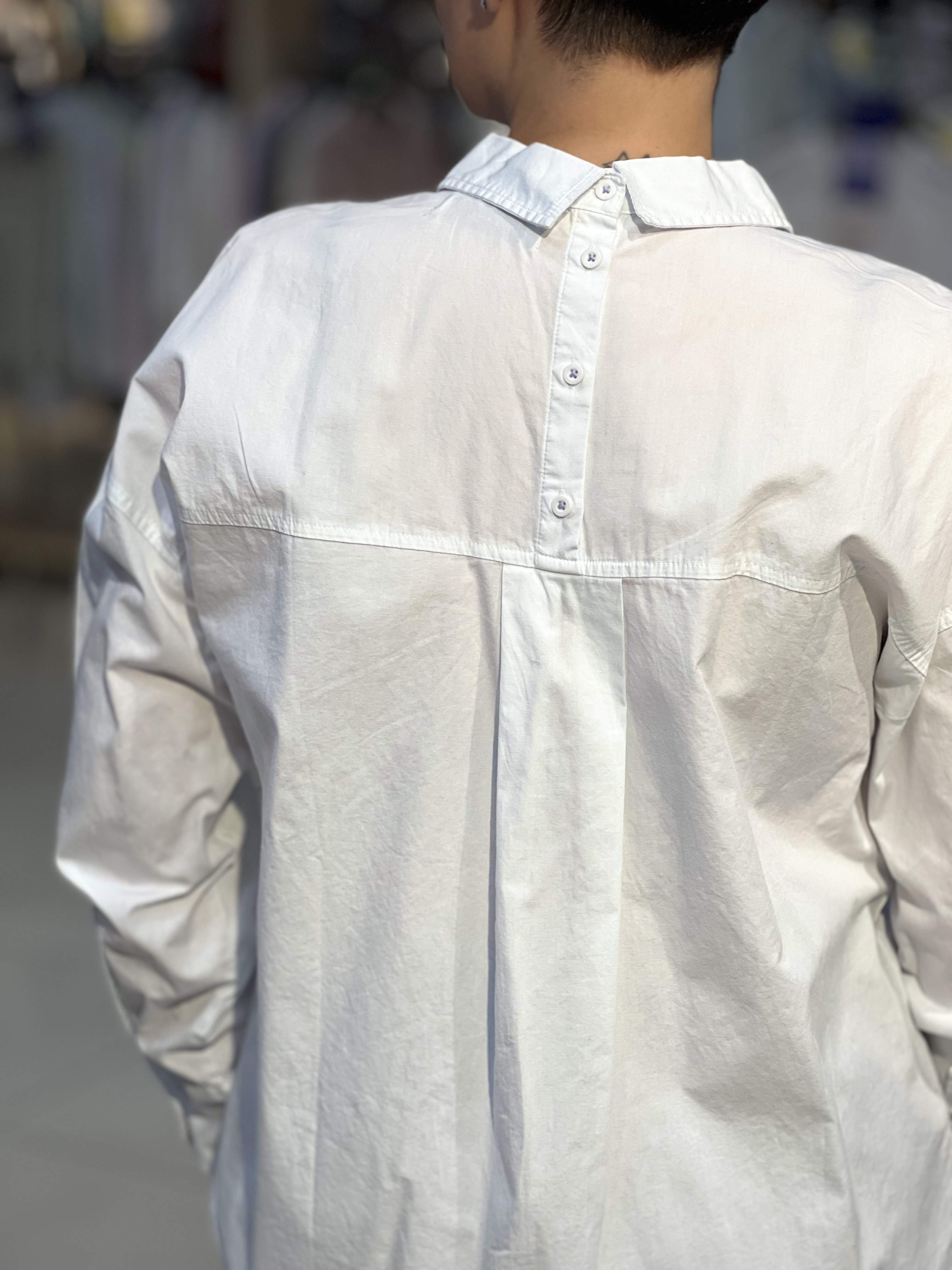 Сорочка LJ K-LILAK L09216 д/р оверсайз котон білий, XL