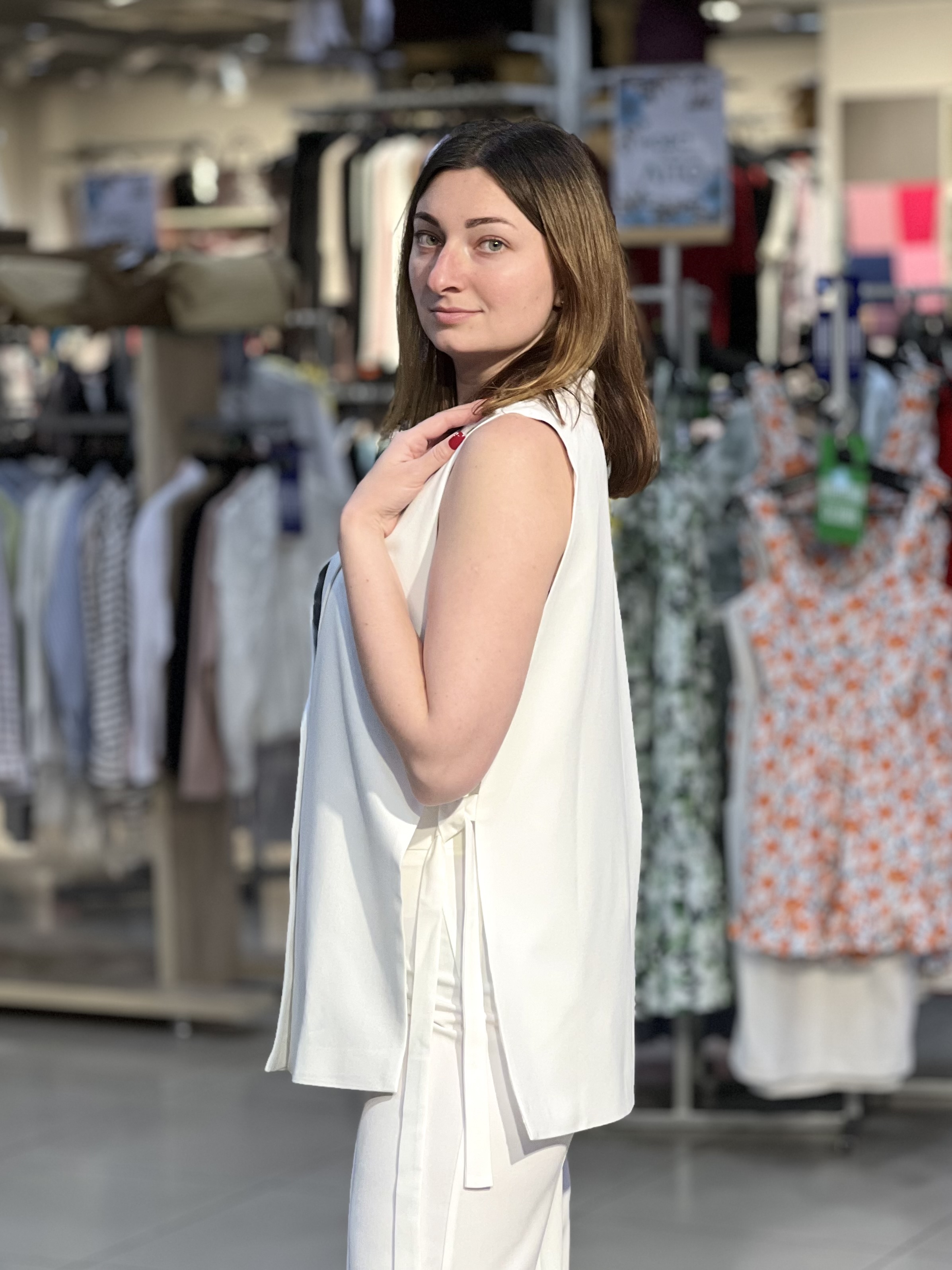 Жилет LO R@Y 06 тіар довгий крем, 40-42(XS-S)