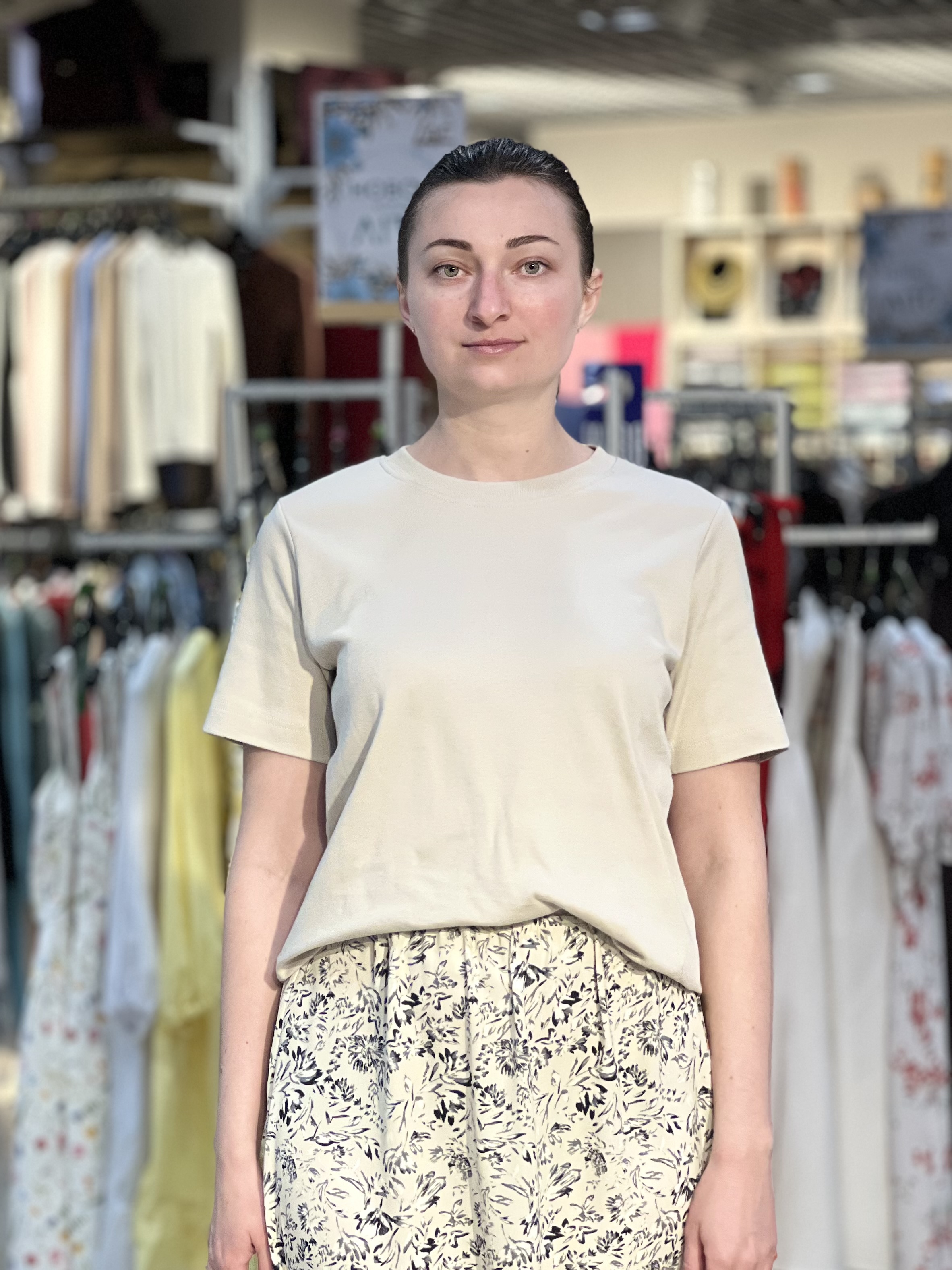 Футболка T-LENI к/р котон пряма перлина, XL