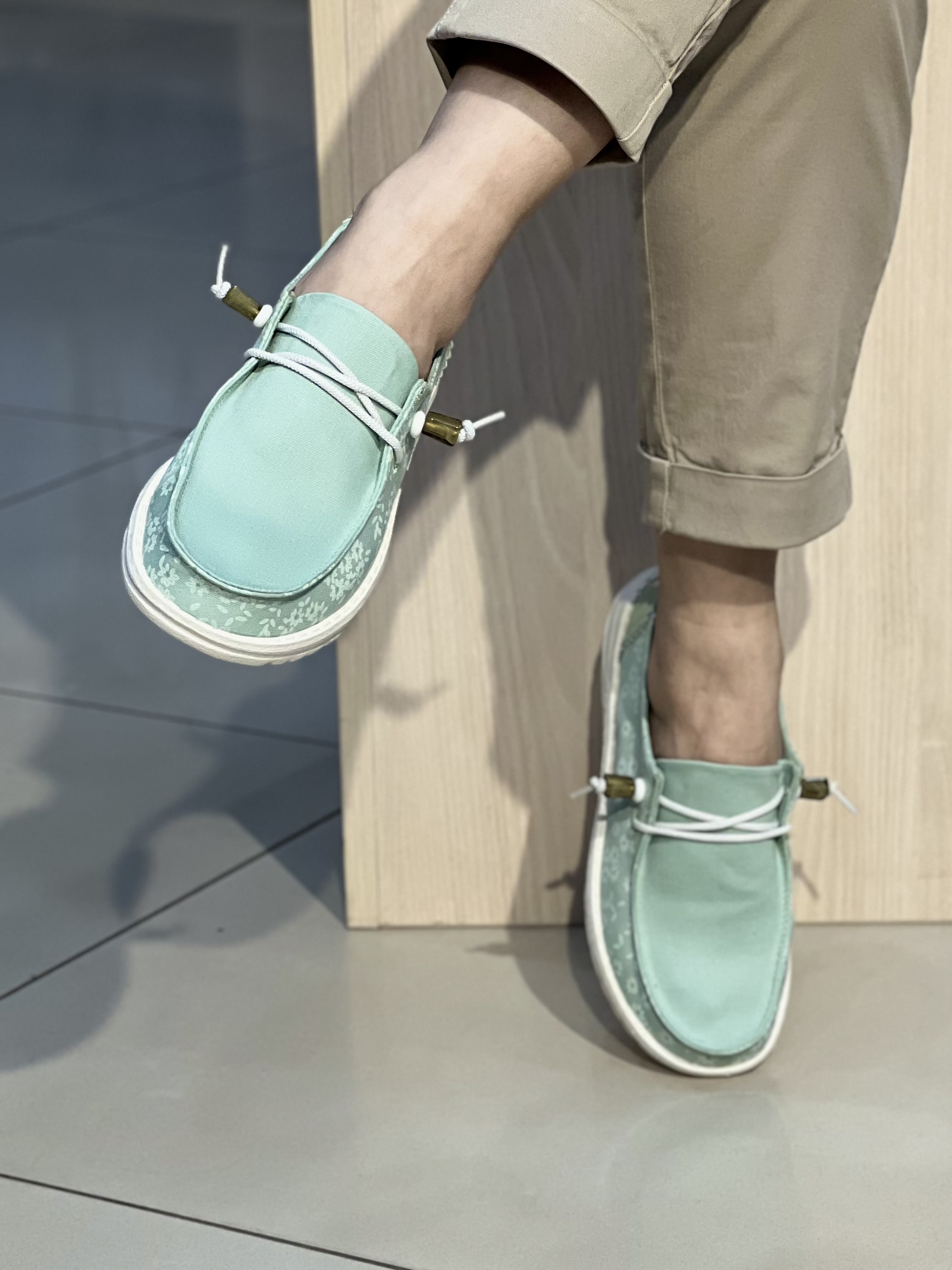 Мокасини жіночі BORA PETAL 30-27 текстильні літо салатовий, 41
