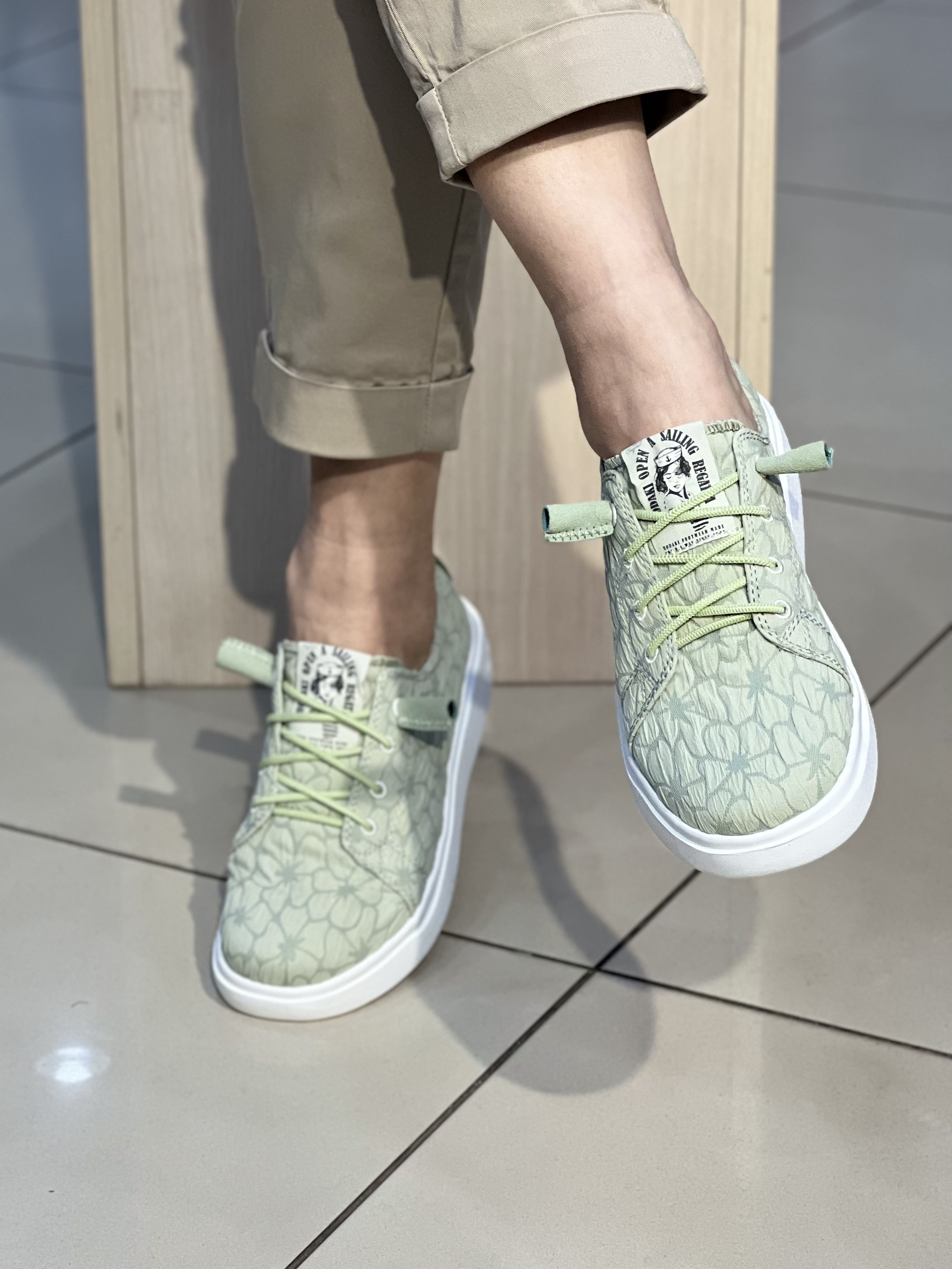 Кеди жіночі текстильні 30-92 JUGO BLOSSOM PISTACHIO текстиль жатка літо фісташка, 40