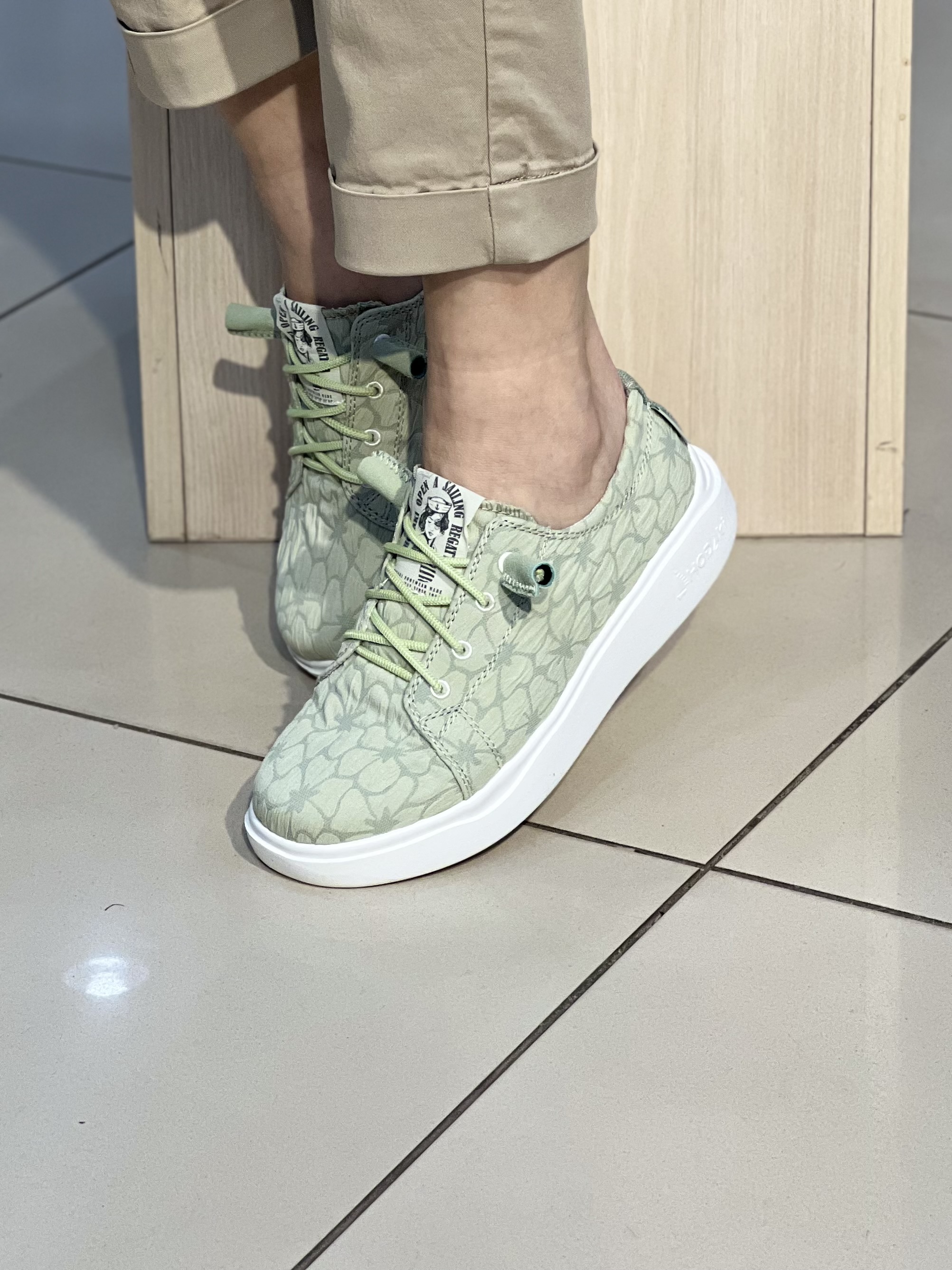 Кеди жіночі текстильні 30-92 JUGO BLOSSOM PISTACHIO текстиль жатка літо фісташка, 40