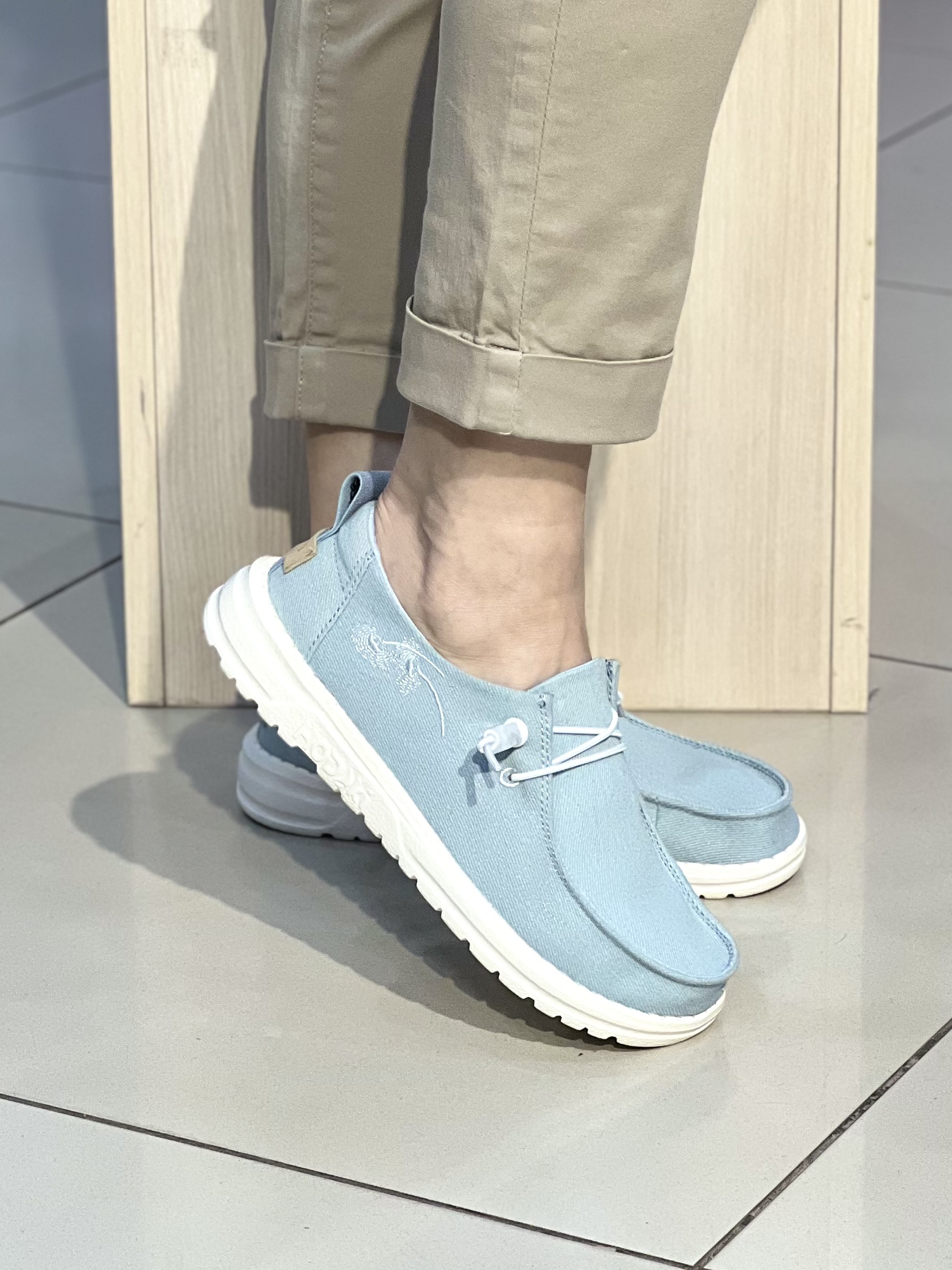 Мокасини жіночі BORA SHINE 30-50 текстильні літо блиск блакитний, 41