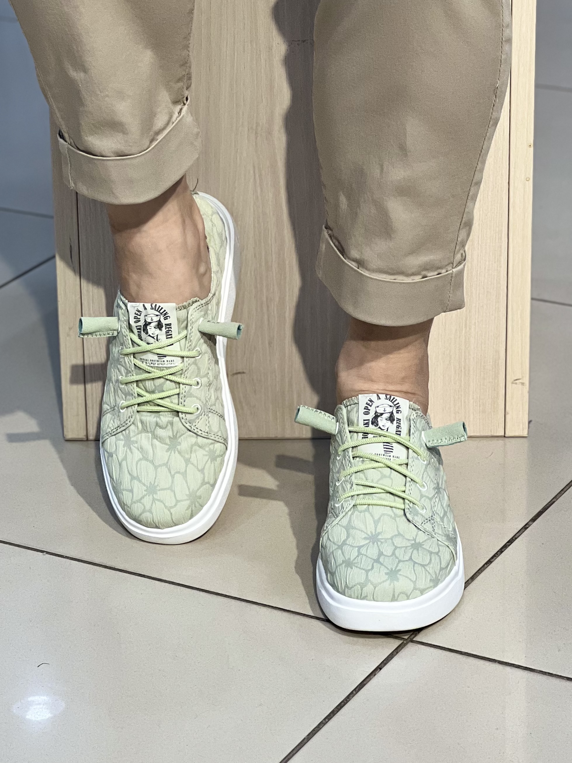 Кеди жіночі текстильні 30-92 JUGO BLOSSOM PISTACHIO текстиль жатка літо фісташка, 40