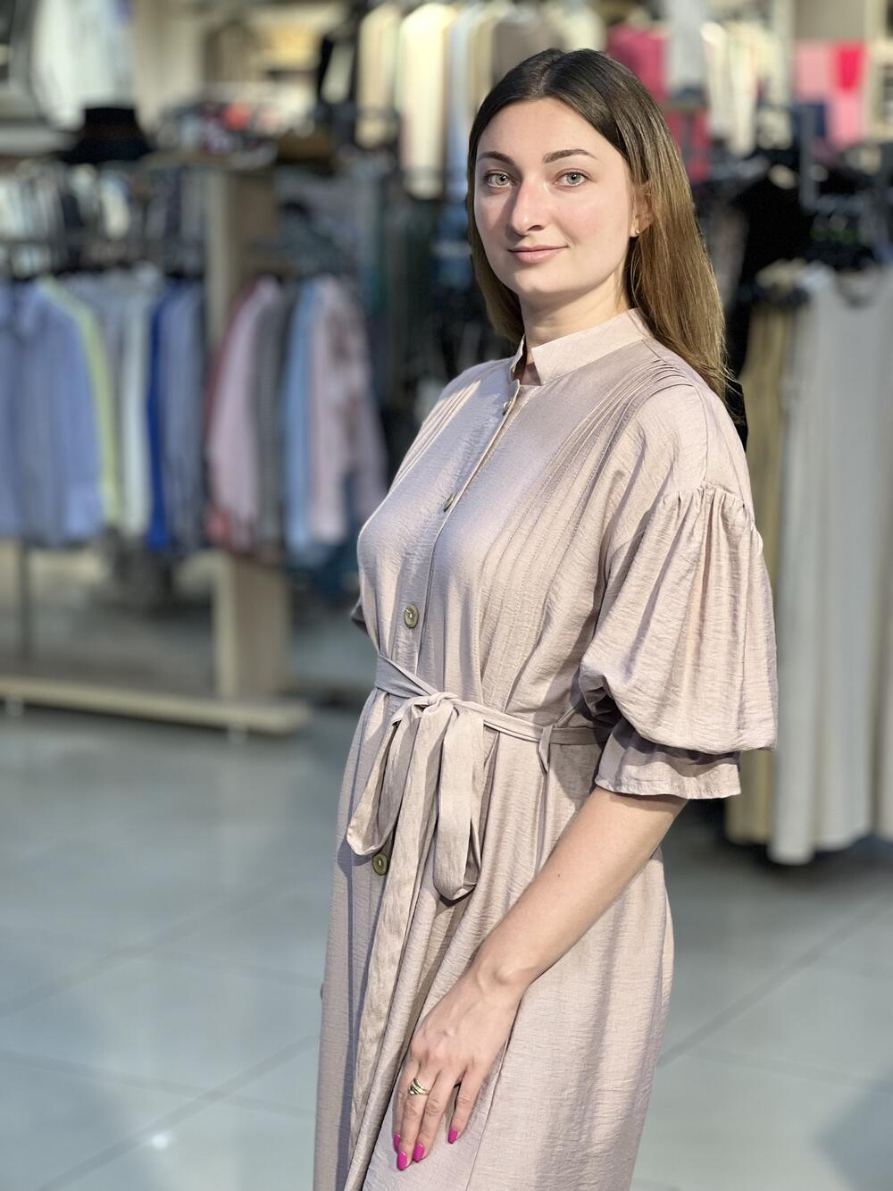 Сукня LN 927 довге жатка котон рукав до ліктя 