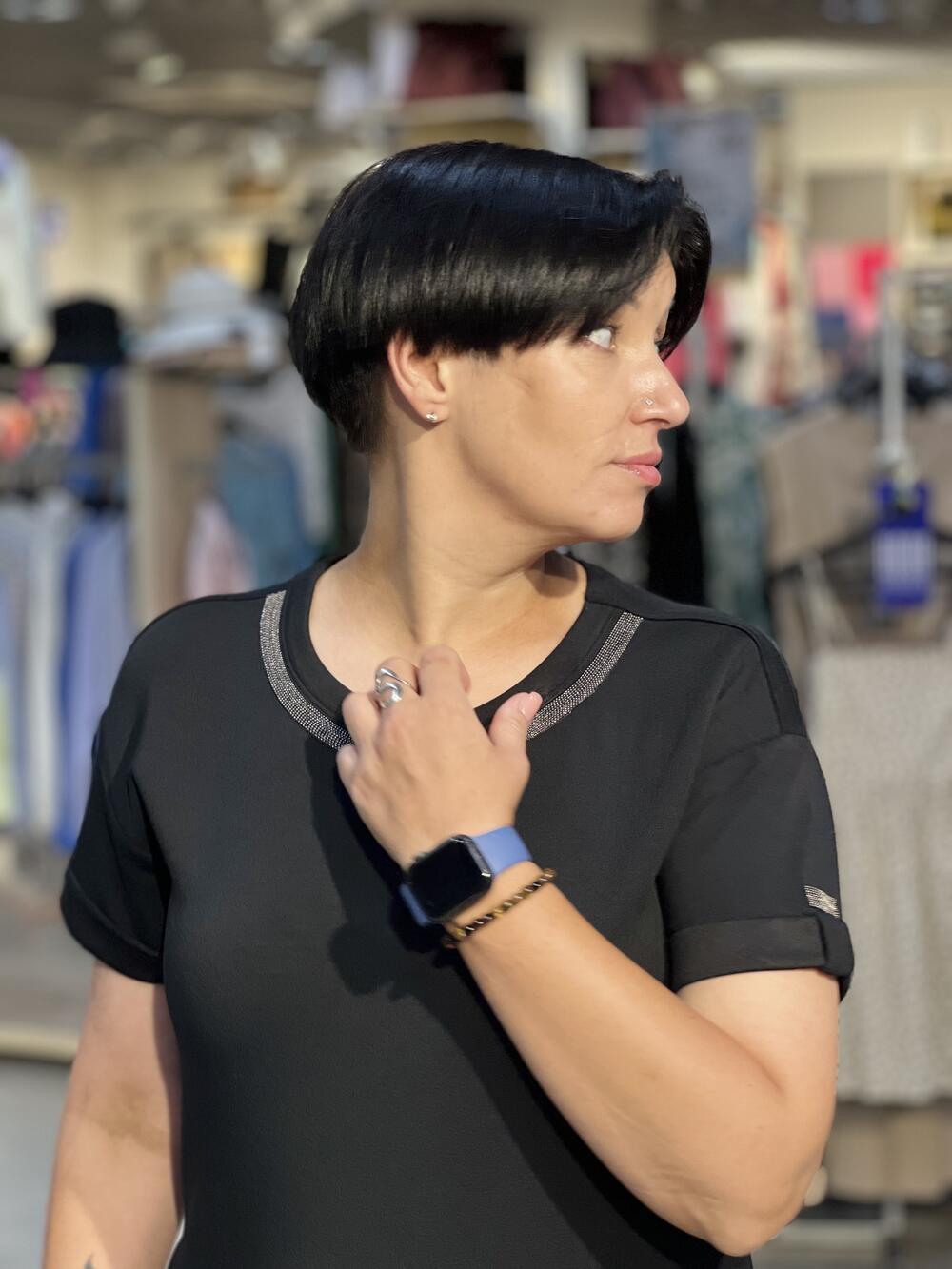 Сукня LO L08303 G-MARISA трикотаж інтерлок з тасмами чорний, XL