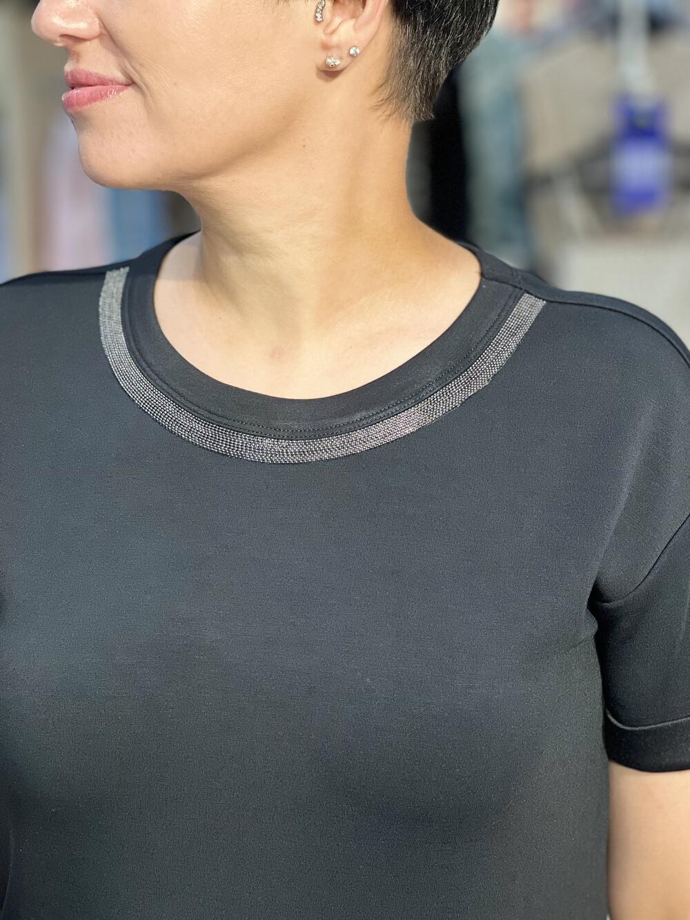 Сукня LO L08303 G-MARISA трикотаж інтерлок з тасмами чорний, XL