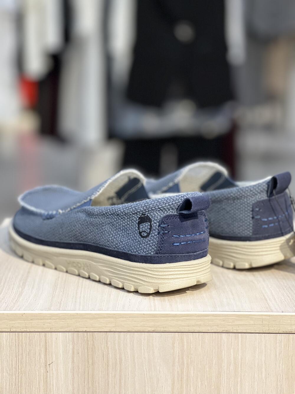 Мокасини чоловічі 30-82 BOATSWAIN JUTE DEEP BLUE літо сізий, 45
