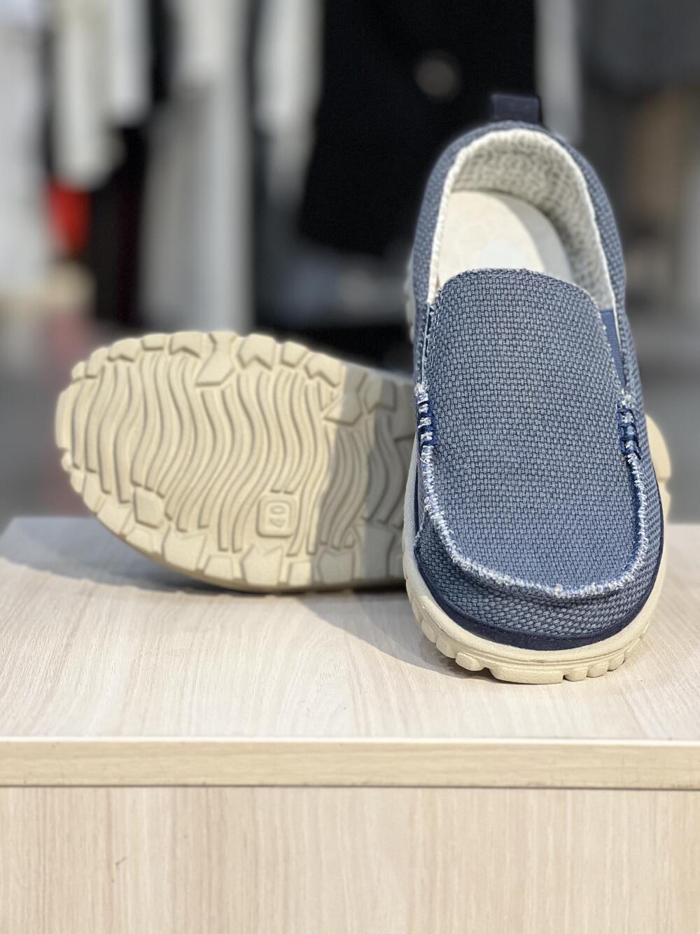 Мокасини чоловічі 30-82 BOATSWAIN JUTE DEEP BLUE літо сізий, 45