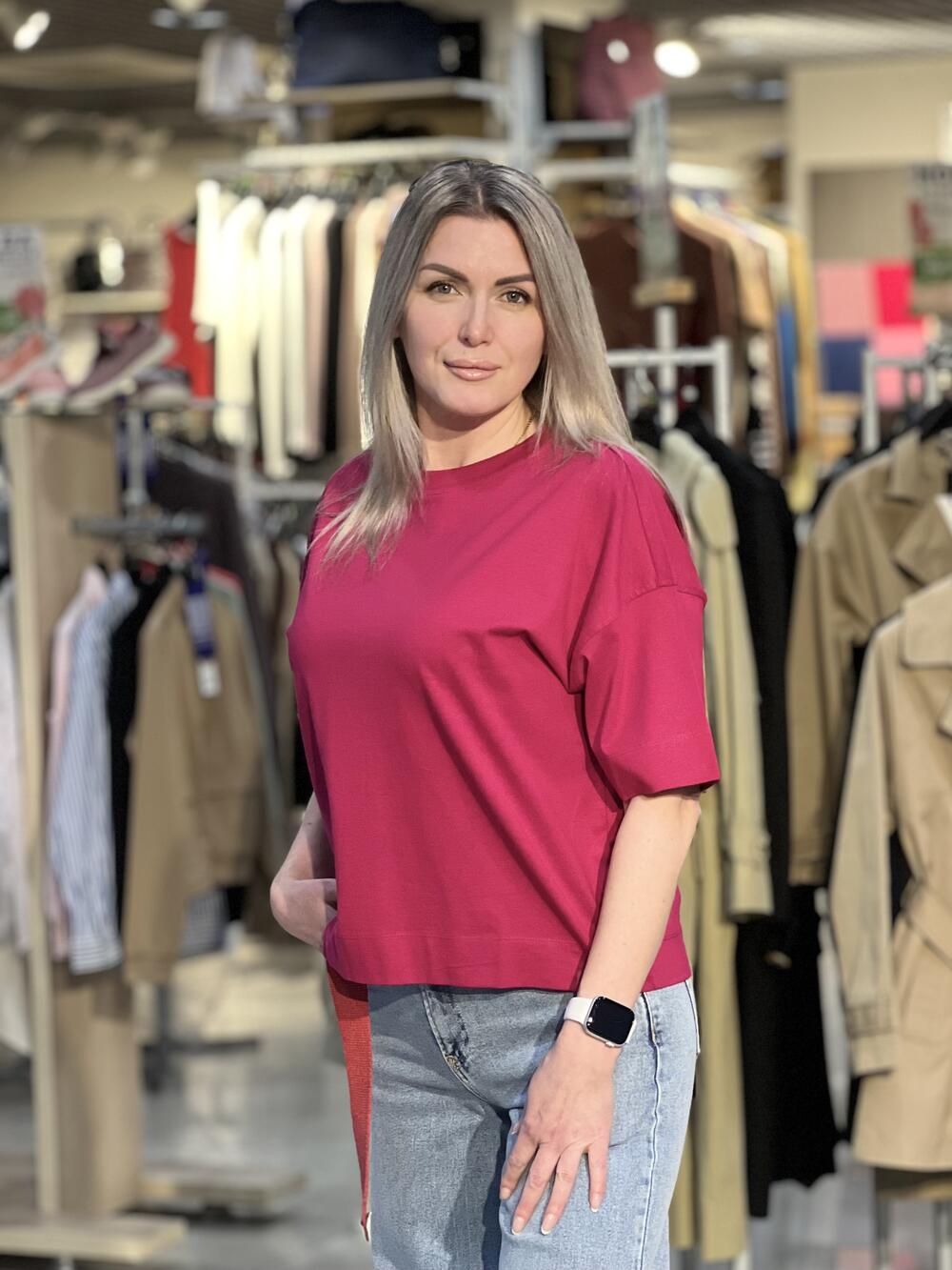 Футболка T-FLAME к/р укорочена широка фуксія, XS