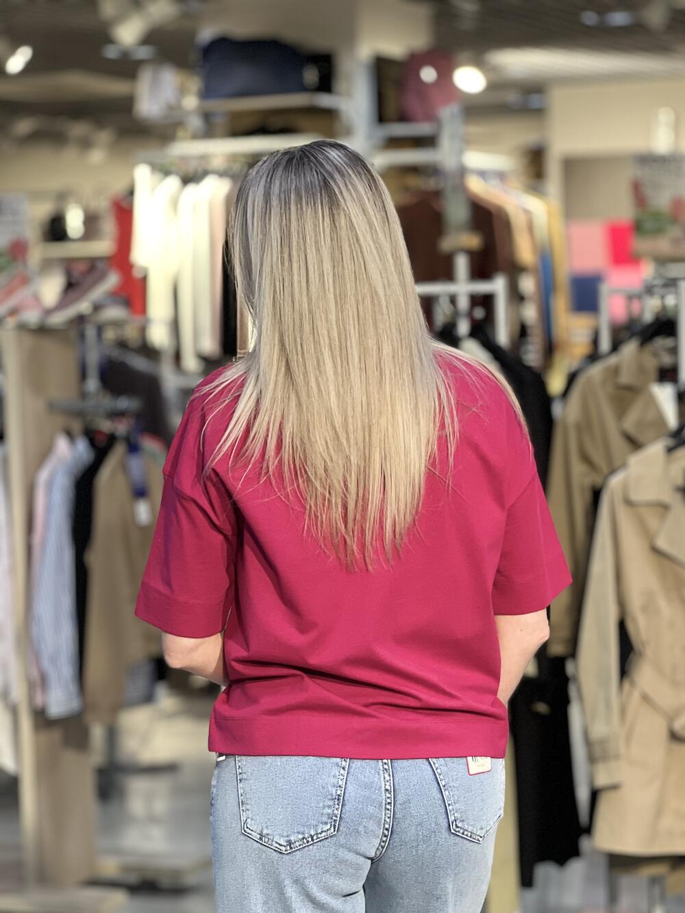 Футболка T-FLAME к/р укорочена широка фуксія, XS