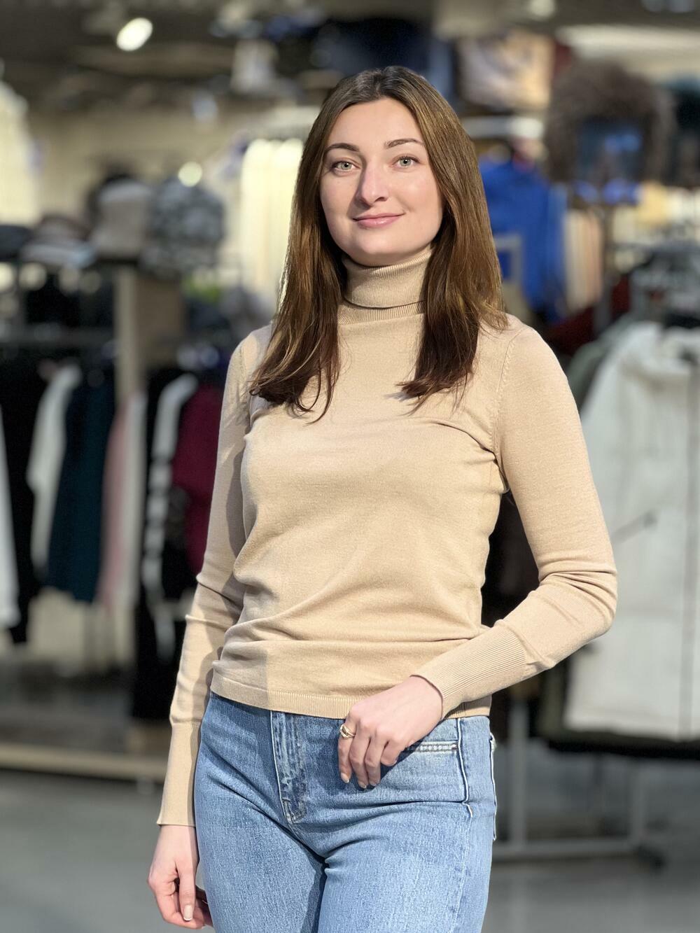 Гольф LJ S-JULI трикотажний класичний т.бежевий меланж, XXL