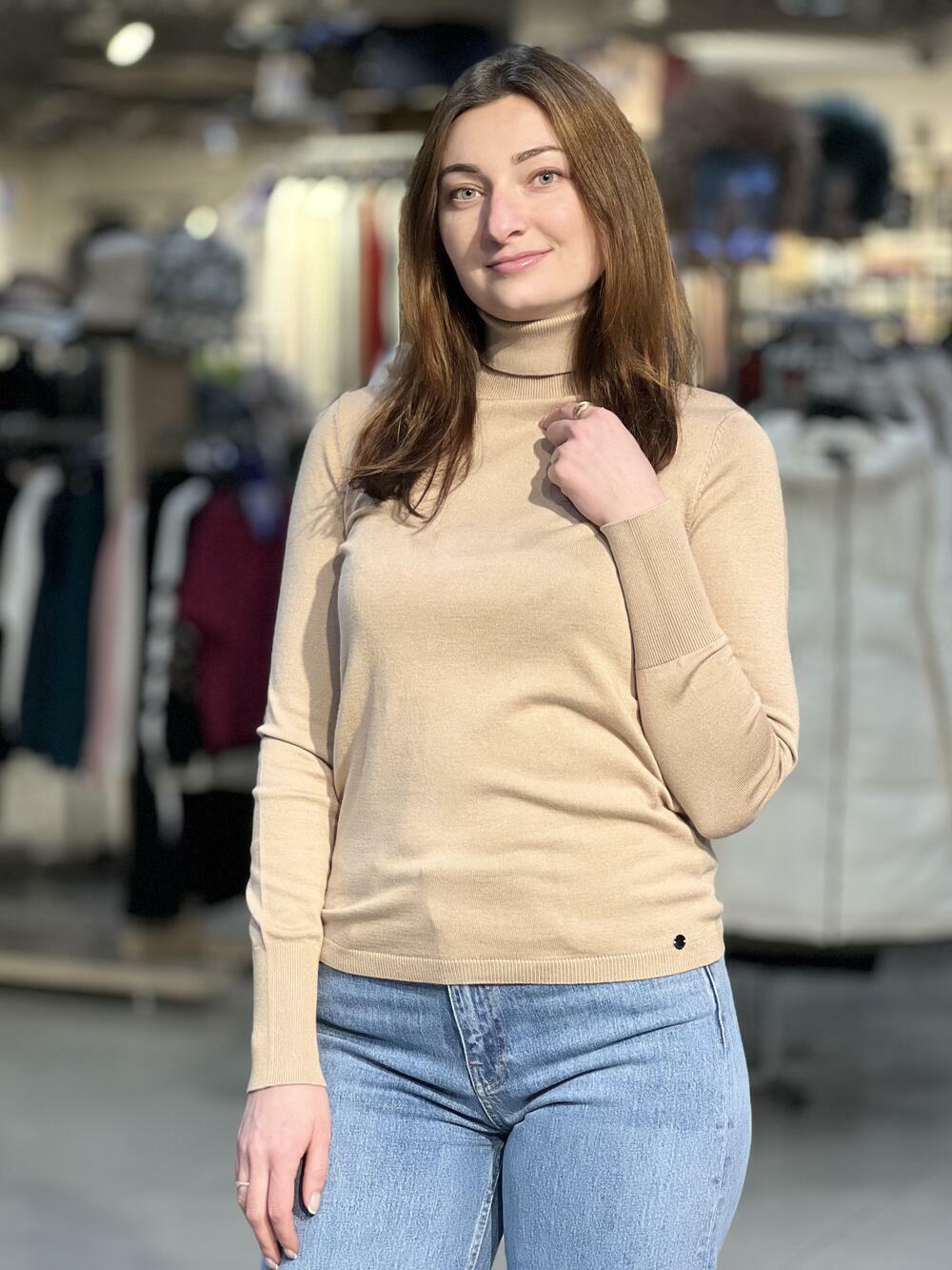 Гольф LJ S-JULI трикотажний класичний т.бежевий меланж, XXL
