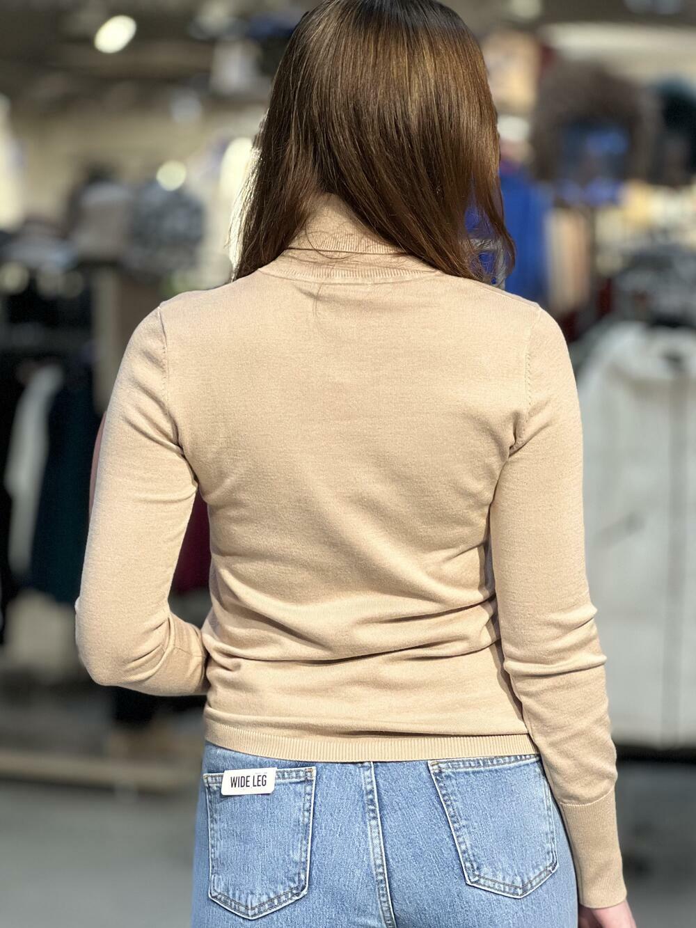 Гольф LJ S-JULI трикотажний класичний т.бежевий меланж, XXL