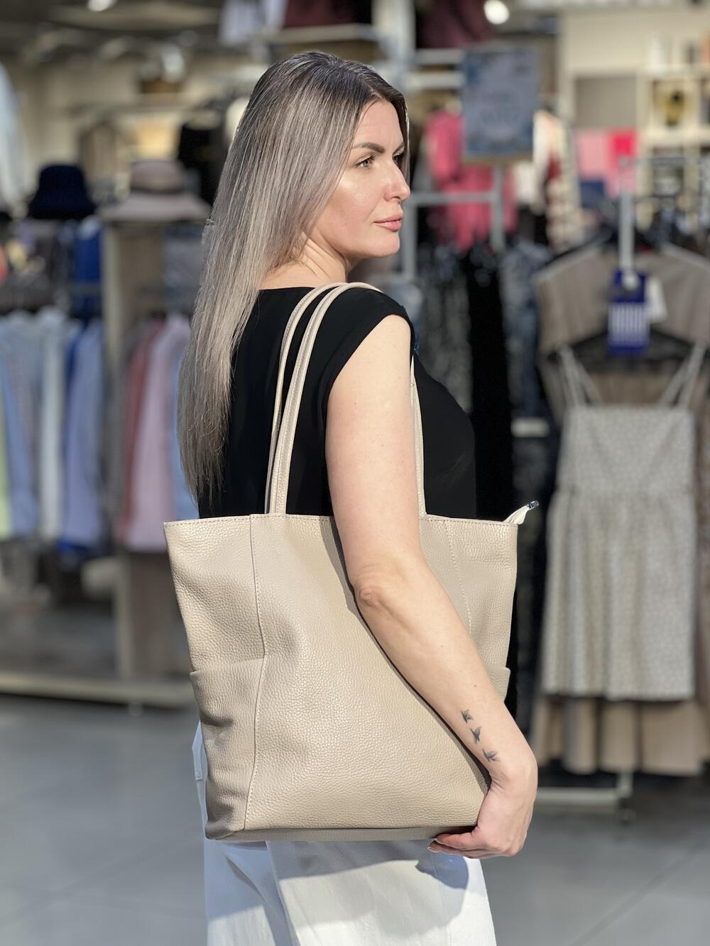 Сумка Borsacommoda 825 шопер великий натуральна шкіра 