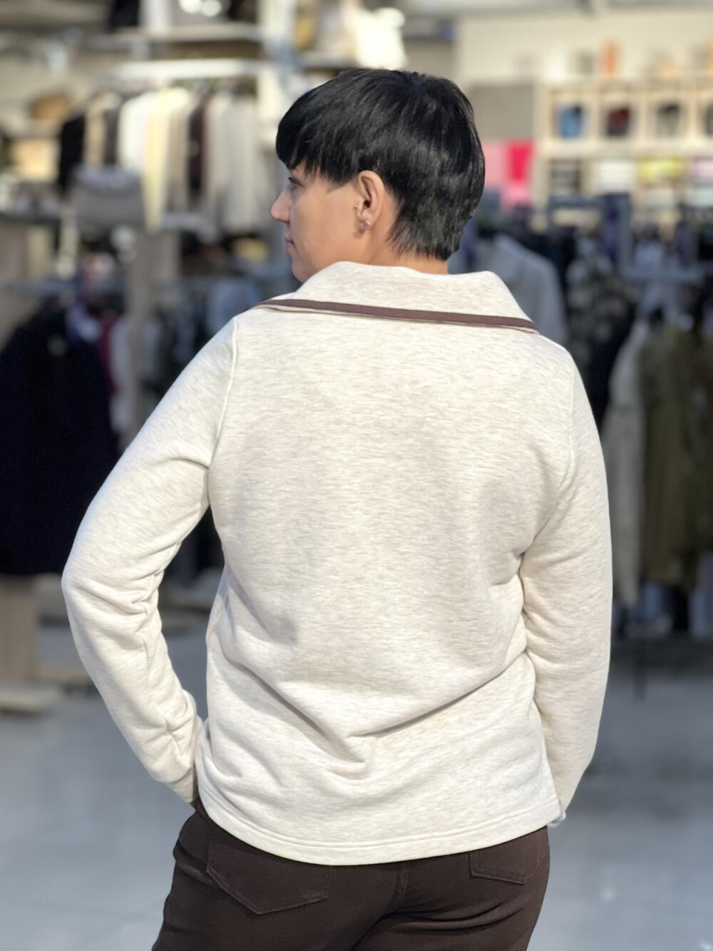 Джемпер LP 4718 тринитка меланж бежевий, XL